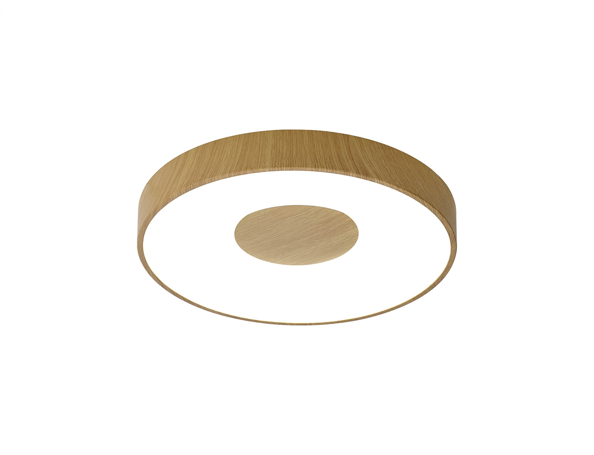 M7565  Coin 80W LED Round  Flush Ceiling Wood Effect
